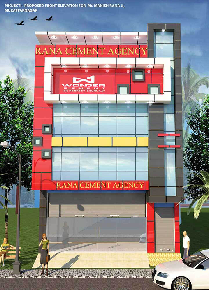 Proposed Front Elevation for Mr. Manish Rana ji